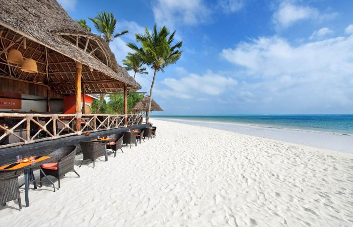 Aerial view of Zanzibar's turquoise coastline