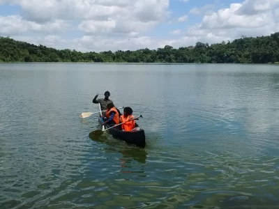 Canoeing Lake Duluti